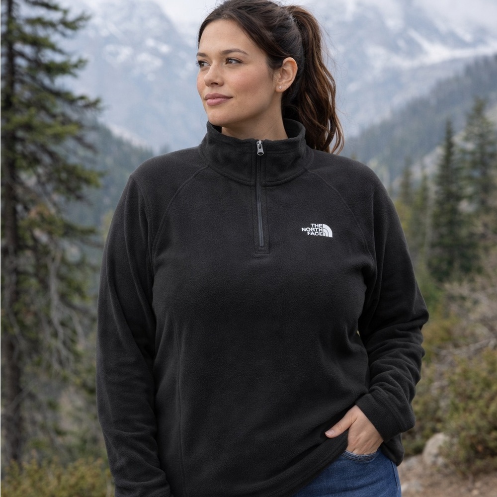 The North Face Black Pullover Outdoorsy Chic Athleisure Layer Women’s XL
